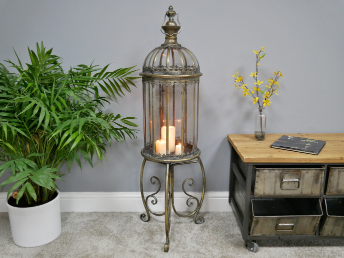 Ornate Candle Lantern on a Stand