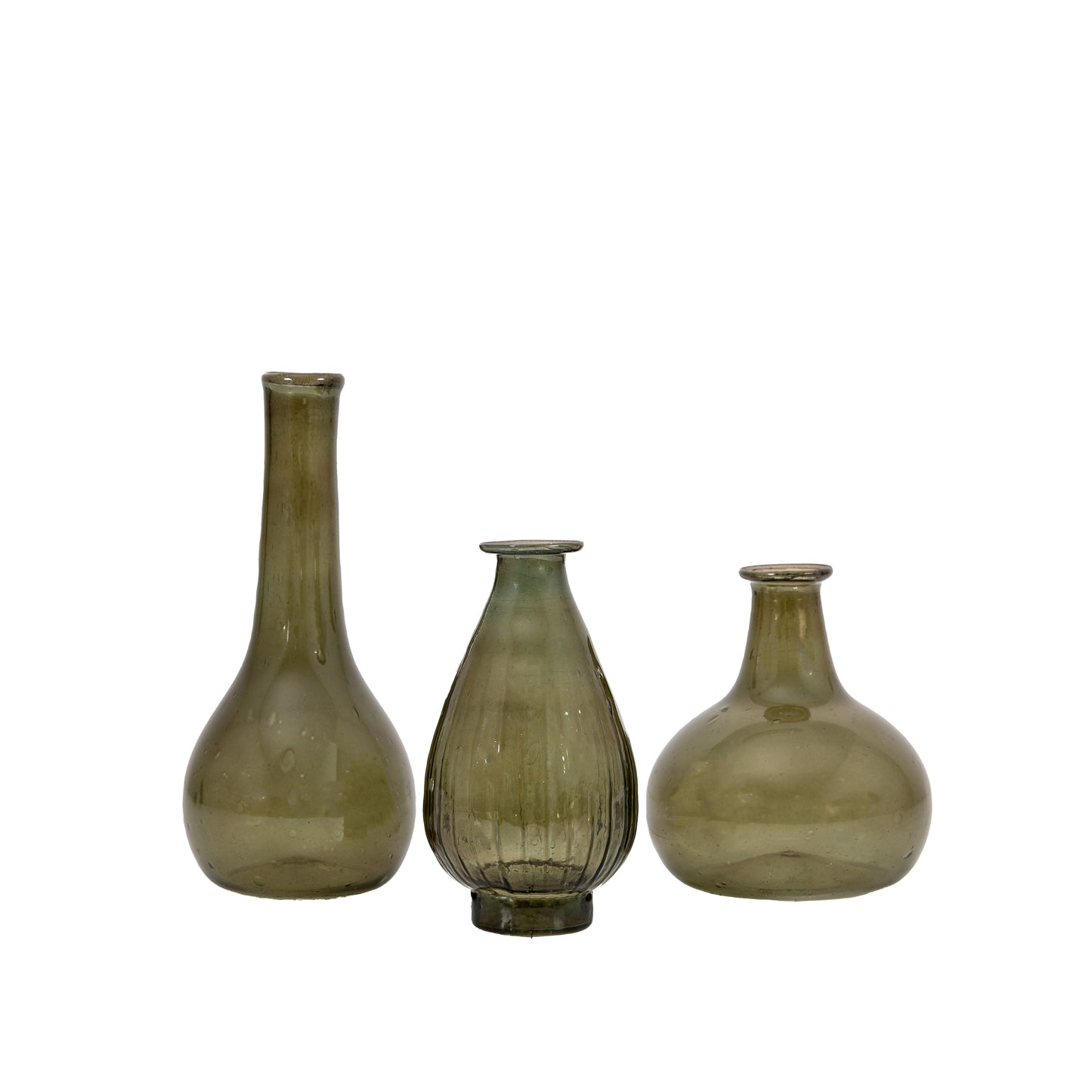 Biba Olive Green Vase - set of 3