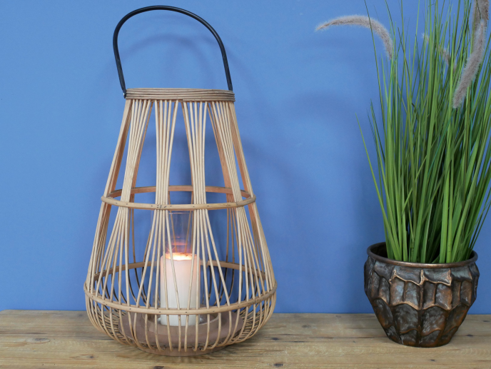 Wicker Candle Lantern