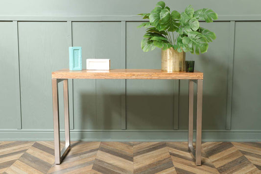 Chunky Solid Wood Console Table