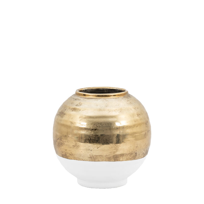 Glitz Vase (white & gold) - Small