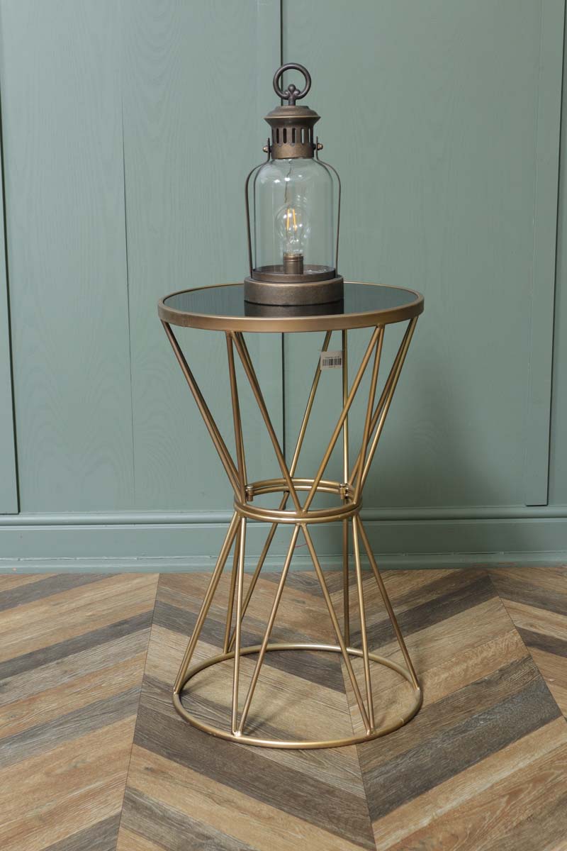 Glass Top Side Table - Plant Stand