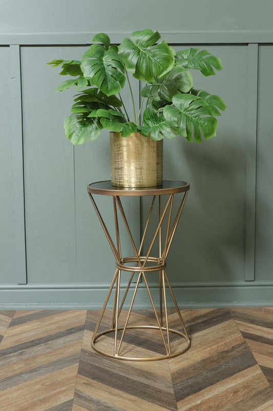 Glass Top Side Table - Plant Stand