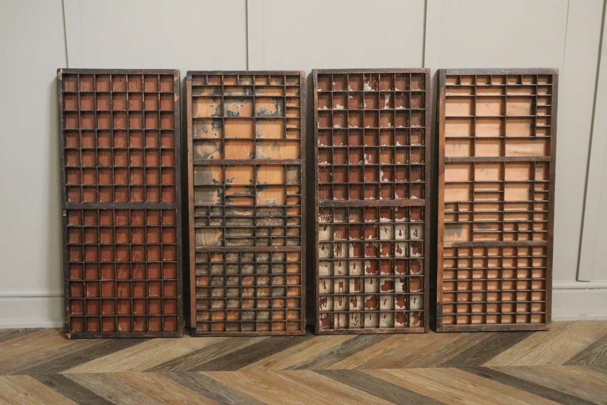 Original Printers Type Trays - 3 different sections