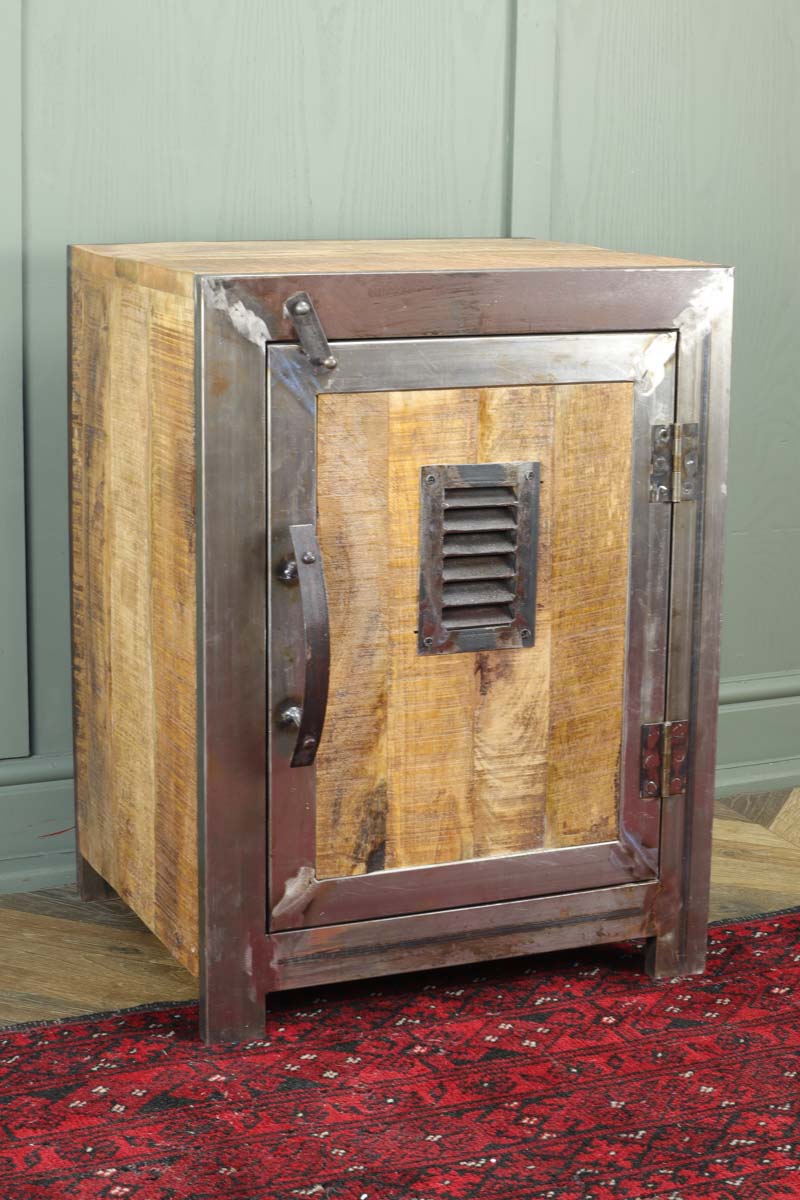 Industrial Single Door Wooden Cabinet