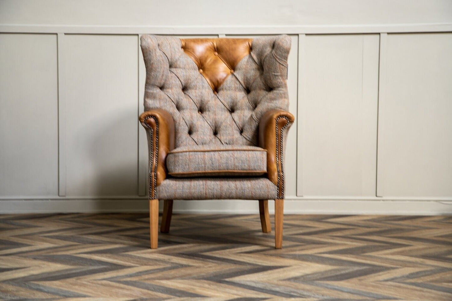 High Back Hunting Lodge Armchair