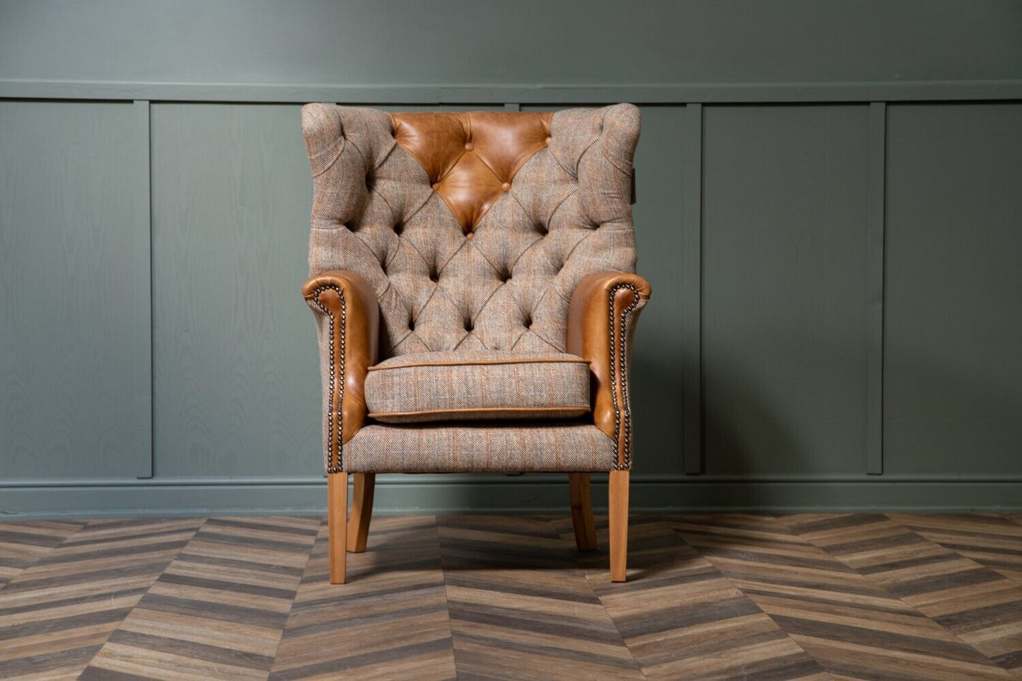 High Back Hunting Lodge Armchair