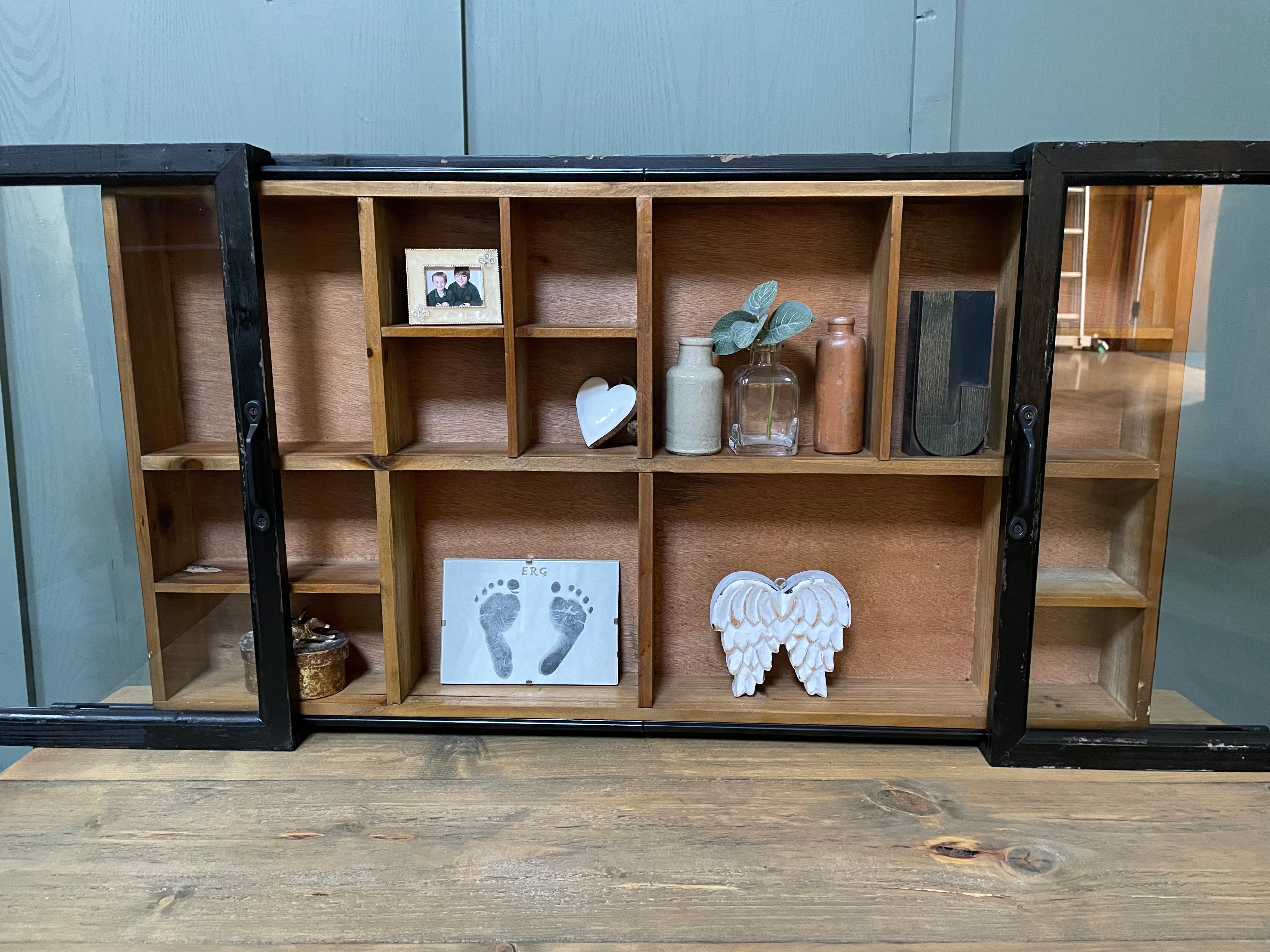 Antique wooden clearance display cabinet